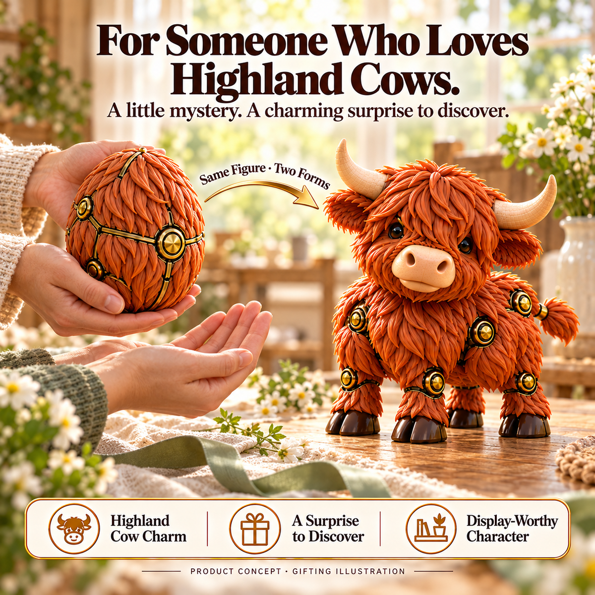 ๐ฎ 2-in-1 Transforming Highland Cow Egg โ A Little Egg, a Charming Highland Surprise