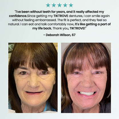 🦷  Fit Full Functional DenturesMake you more confident-Made in the USA & FDA-Certified