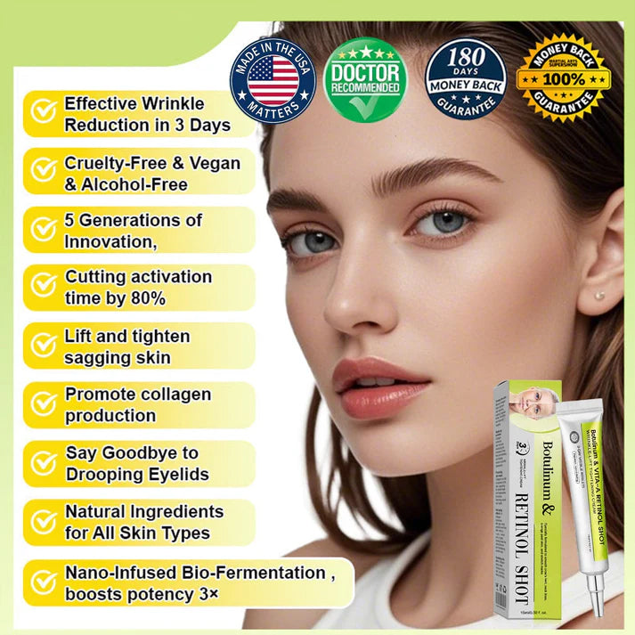 🔥Final 3 Hours: 70%OFF🔥 Botulinum & Vita-A Retinol Shot Wrinkle-Lift Tightening cream✨