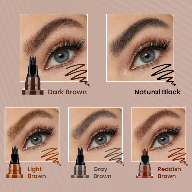 Waterproof Four-tip Beard and Eyebrow Pen