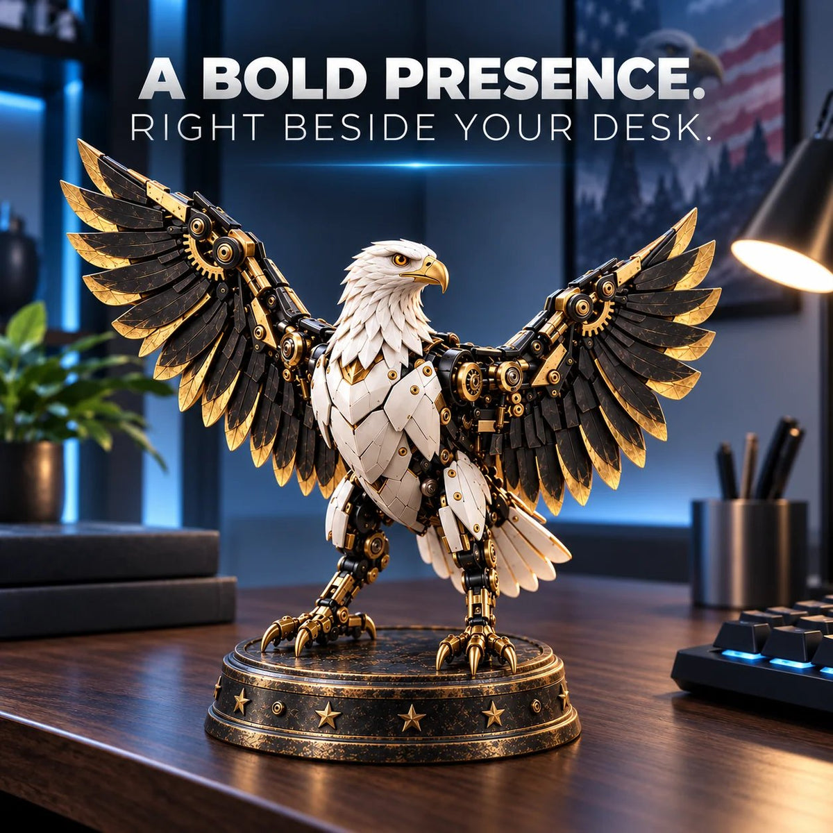 🦅 Egg To Bald Eagle – 2-in-1 Transforming Mechanical Figure