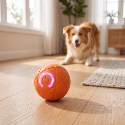 Self-Moving Interactive Dog Ball – USB Rechargeable Pet Toy
